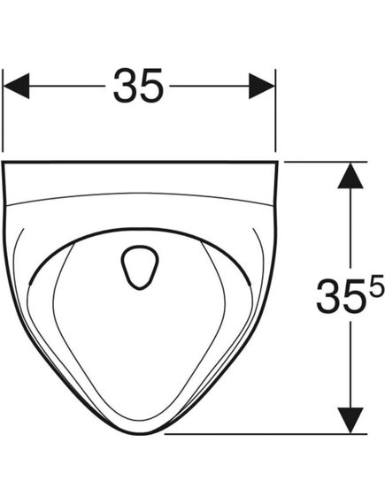 Geberit Felix pisuārs, ieplūde no aizmugures, izplūde uz aizmuguri - gab., изображение 3
