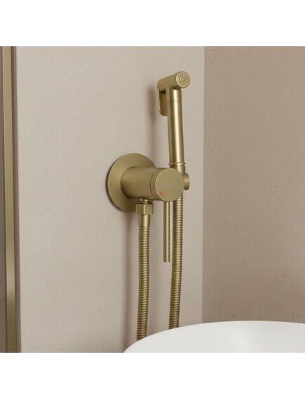 Rea Sanitary Bateria Bidetowa Rea Foss Clif Złoty Szczotkowany, 3 image