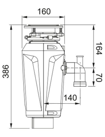 Franke ELITE SLIM 125- Atkritumu smalcinātājs, jauda 1.25Hp - gab., 2 image