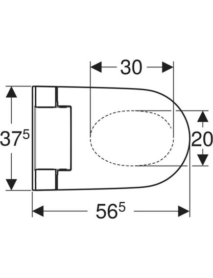 Geberit pods Aquaclean Alba, stiprināms pie sienas, 375x565 mm, ar bidē funkciju, balts KeraTect, 3 image