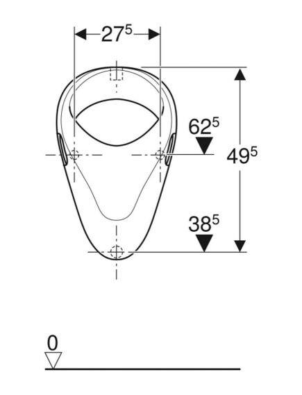 Geberit Felix pisuārs, ieplūde no augšas, izplūde uz aizmuguri vai lejup - gab., изображение 2