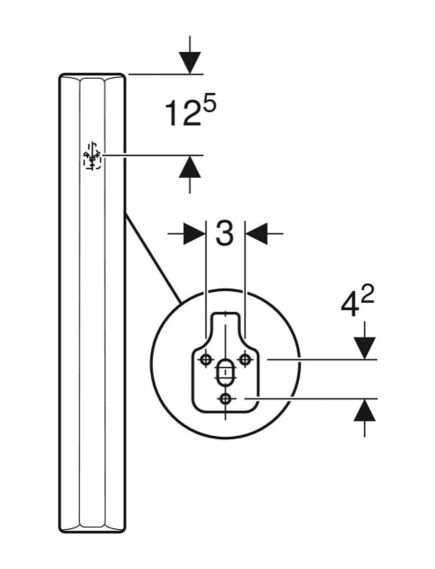 Geberit pisuāru nodalīšanas siena - gab., изображение 2