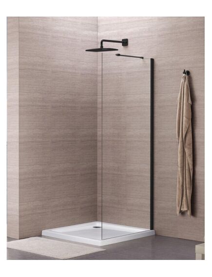 City Dušo sienelė MESINA Black W-100