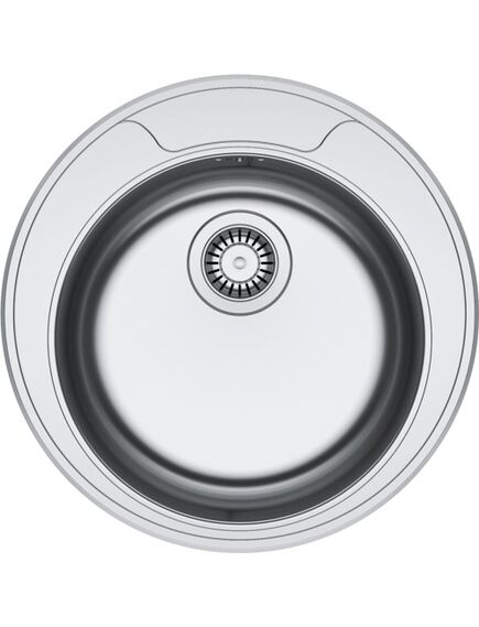 Franke RON 610-39 Ø509 mm, nerūsējošā tērauda iegriežama izlietne ar manuālo 3½'' ventili, ir caurums maisītājam - gab.