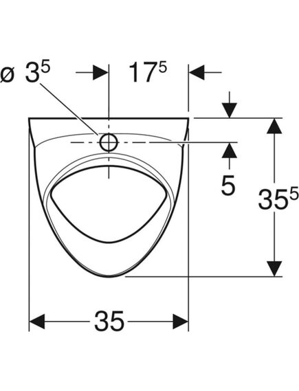 Geberit Felix pisuārs, ieplūde no augšas, izplūde uz aizmuguri vai lejup - gab., изображение 3