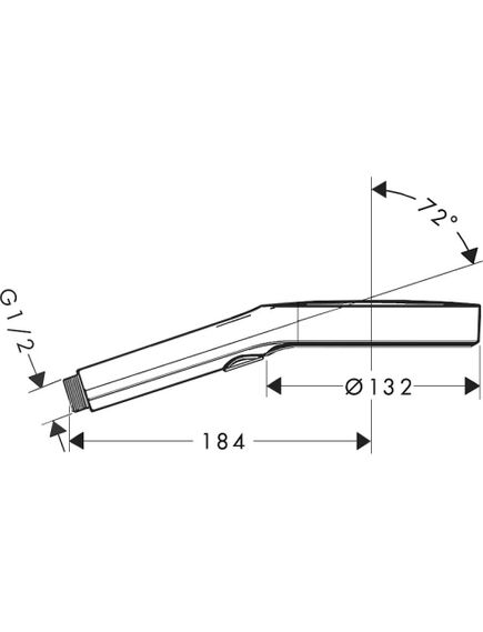 Hansgrohe Rainfinity 130 3jet dušas klausule, bronza - gab., изображение 2