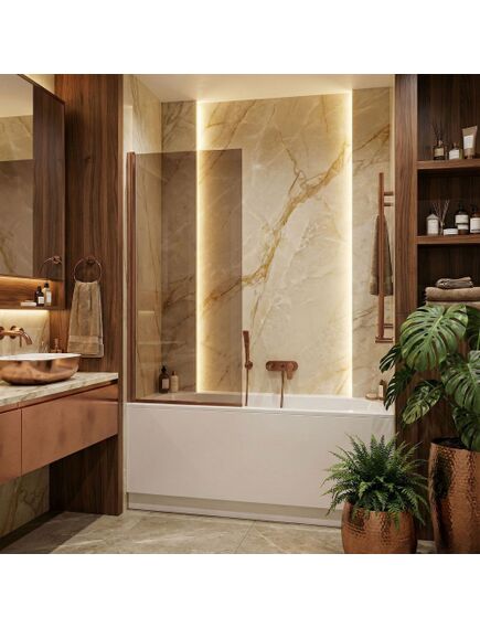 Rea Sanitary Parawan Rea Elegant Miedź Szczotkowana 80 Nawannowy, 2 image