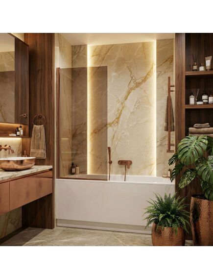 Rea Sanitary Parawan Rea Elegant Miedź Szczotkowana 70 Nawannowy, 3 image