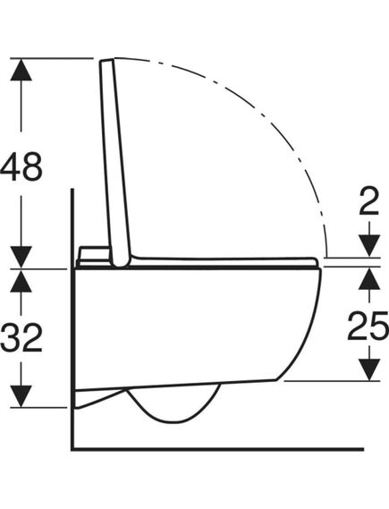Geberit pods Aquaclean Alba, stiprināms pie sienas, 375x565 mm, ar bidē funkciju, balts KeraTect, 4 image