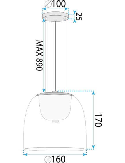 Toolight LAMPA WISZĄCA LED APP1689-1PC A Złota, 5 image