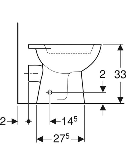 Geberit Bambini bērnu grīdas tualetes pods, ar dziļo skalošanu - gab., изображение 2