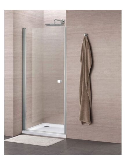 City Dušo durys MESINA Chrome D-100, su atraminiu profiliu