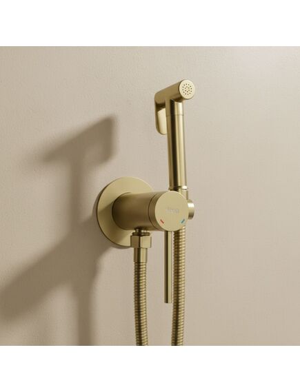 Rea Sanitary Bateria Bidetowa Rea Foss Clif Złoty Szczotkowany, 4 image