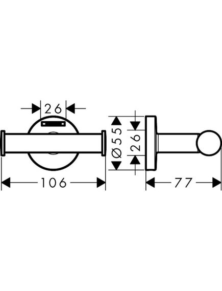 Hansgrohe LogisUniversal dubultāķis, hroms - gab., 2 image