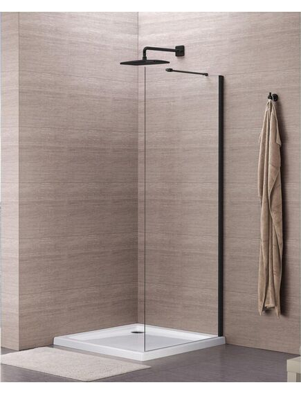 City Dušo sienelė MESINA Black W-80