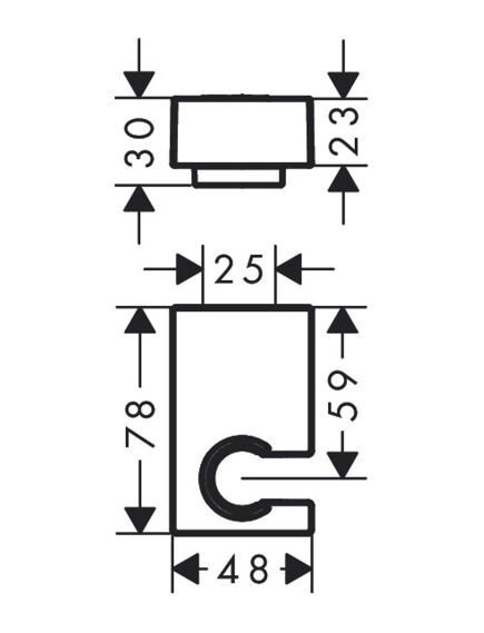 Hansgrohe Dušas turētājs Porter E, matēts melns - gab., изображение 2