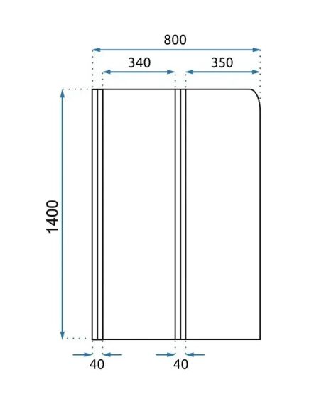 Rea Sanitary Parawan Rea Agat-2 80 Nawannowy Składany Miedź Szczotkowana, 5 image