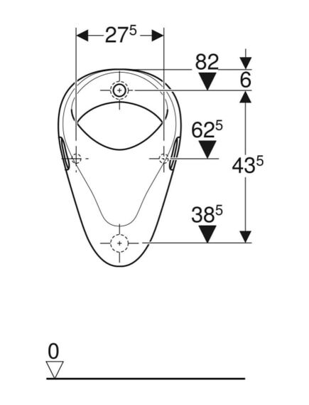 Geberit Felix pisuārs, ieplūde no aizmugures, izplūde uz aizmuguri - gab., изображение 2