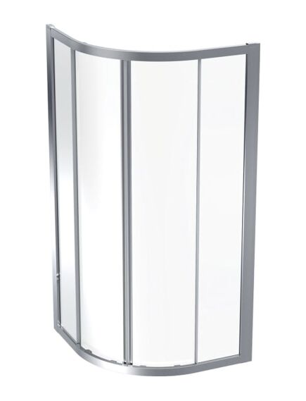 Geberit GEO ieapaļa stūra dušas kabine: 87.5-90x87.5-90x190cm, R550, sudraba krāsas / Caurspīdīgs stikls - gab.