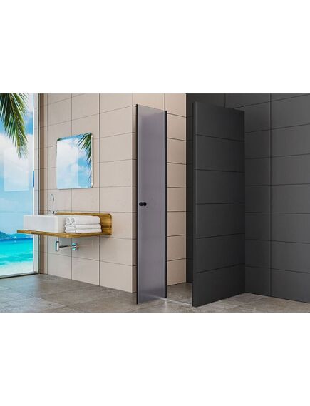 City Dušo durys RAVENA Black D-80, su atraminiu profiliu, 2 image