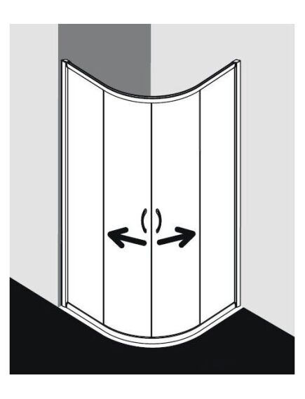 Kermi Dušo kabina KERMI Acca 80x80x190, изображение 3