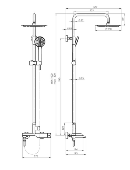 Dušas komplekts OLO + Ultra-10(SW) (1704933), 2 image