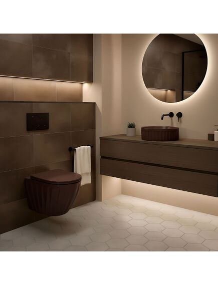 Rea Sanitary Umywalka nablatowa Rea DUO Espresso Matt, 5 image