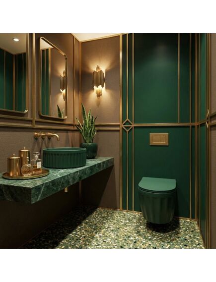 Rea Sanitary Umywalka nablatowa Rea DUO Matcha Matt, 3 image