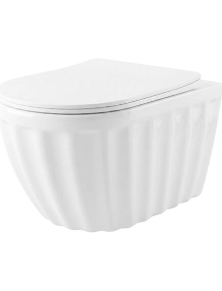 Rea Sanitary Zestaw Misa WC Duo podwieszana + Umywalka nablatowa Rea Duo White, изображение 3