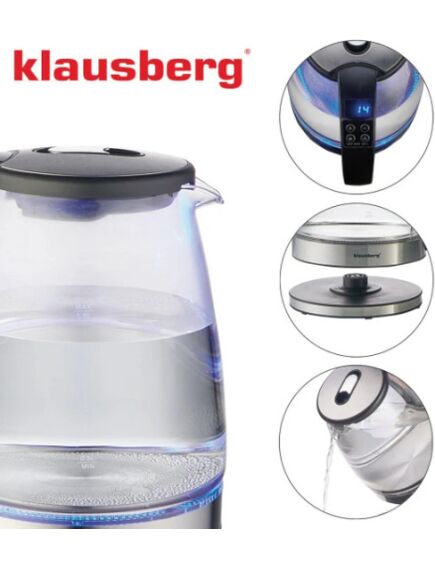 Klausberg Электрический чайник Klausberg KB 7887 с дисплеем температуры, объем 1,8 л, мощность 2200 Вт., изображение 4