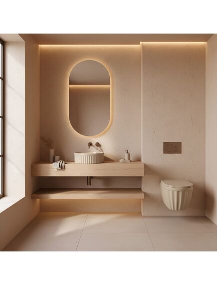 Rea Sanitary Umywalka nablatowa Rea DUO Caffe Latte Matt, изображение 3