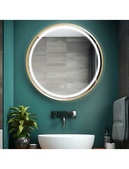 Rea Sanitary LUSTRO ŚCIENNE LED 50cm MMJ Złote Szczotkowane, 2 image