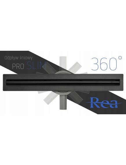 Rea Sanitary Odpływ Liniowy REA NEO SLIM PRO Czarny 100, изображение 5