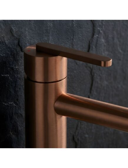 Rea Sanitary Bateria umywalkowa Rea Ontario Miedź Szczotkowana Niska, изображение 4