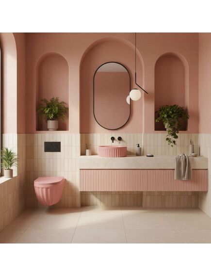 Rea Sanitary Umywalka nablatowa Rea DUO Sweet Pink Matt, изображение 3