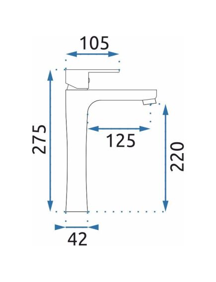 Rea Sanitary Bateria Umywalkowa REA MILD Czarna Różowo Złota Wysoka, изображение 3