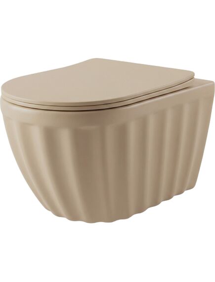 Rea Sanitary Zestaw Misa WC Duo podwieszana + Umywalka nablatowa Rea Duo Caffe Latte Matt, 3 image