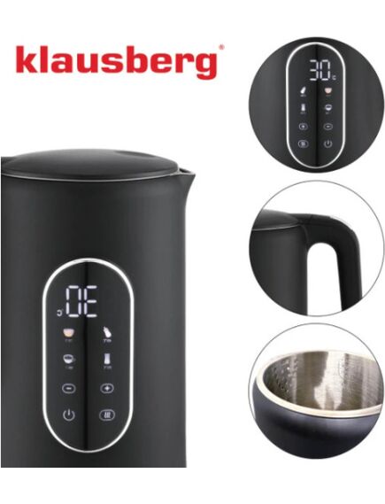 Klausberg Elektriskā tējkanna Klausberg KB 7891 ar LED paneli, tilpums 1.7L 2200W, 2 image