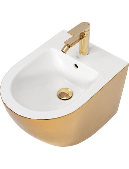 Rea Sanitary Bidet podwieszany Rea Carlo Mini Gold White, изображение 4