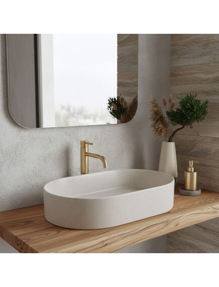 Rea Sanitary Umywalka nablatowa Rea Nadia 60 Sandy, изображение 2