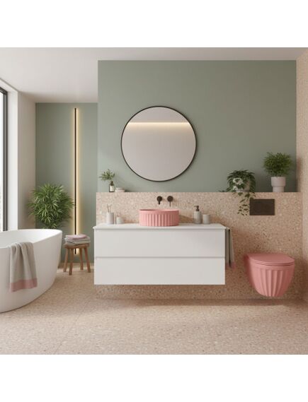 Rea Sanitary Umywalka nablatowa Rea DUO Sweet Pink Matt, изображение 4