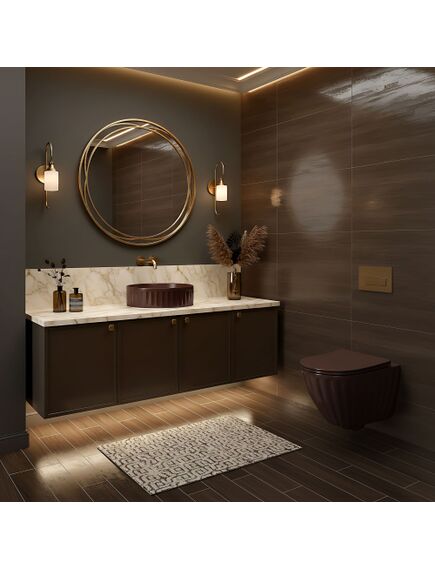 Rea Sanitary Umywalka nablatowa Rea DUO Espresso Matt, 3 image