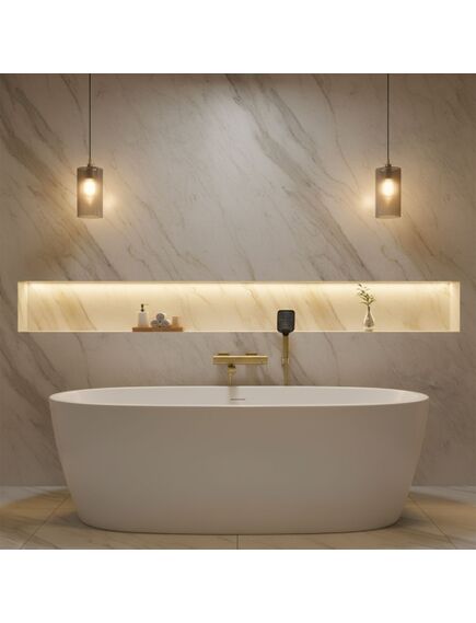 Rea Sanitary Bateria wannowa Rea Arlo Złoty Szczotkowany, изображение 5