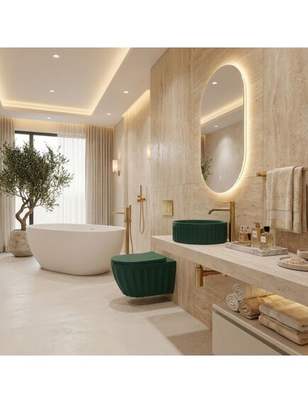 Rea Sanitary Umywalka nablatowa Rea DUO Matcha Matt, 4 image