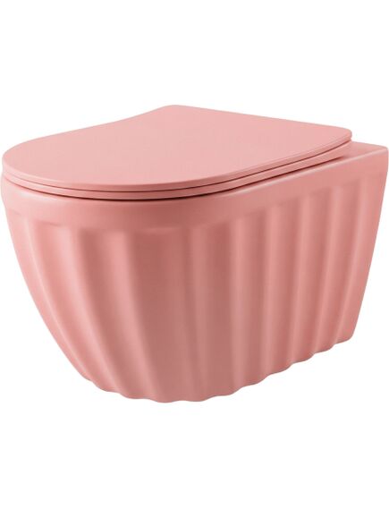 Rea Sanitary Zestaw Misa WC Duo podwieszana + Umywalka nablatowa Rea Duo Sweet Pink Matt, изображение 3