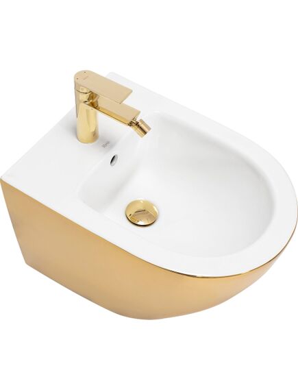 Rea Sanitary Bidet podwieszany Rea Carlo Mini Gold White, изображение 3