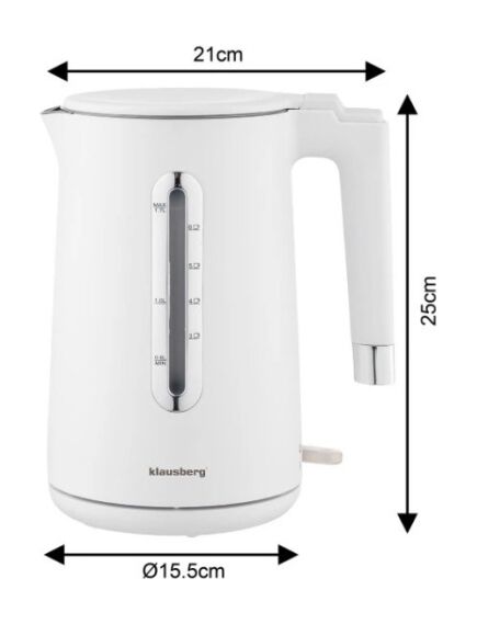 Klausberg Elektriskā tējkanna Klausberg KB 7890 tilpums 1.7L 2200W, 4 image
