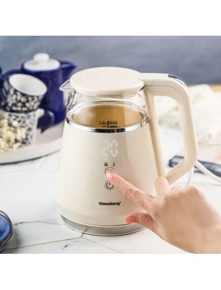 Klausberg Elektriskā tējkann Klausberg KB 7893 no stikla ar LED paneli, tilpums 1,0L un jauda 1100W, 2 image