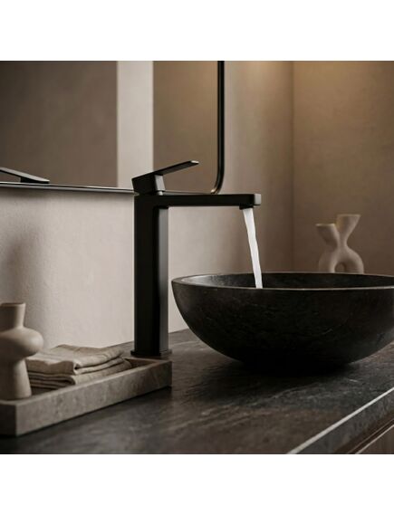 Rea Sanitary Bateria umywalkowa Rea Arlo Czarna Wysoka, изображение 3