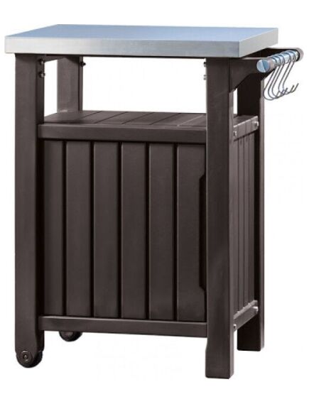 Многофункциональный ящик со столешницей KETER UNITY 105L, коричневый, изображение 3